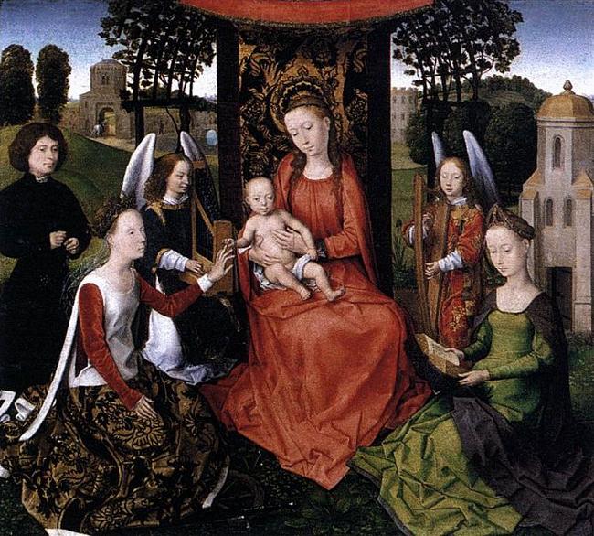 Hans Memling The Mystic Marriage of St Catherine oil painting picture